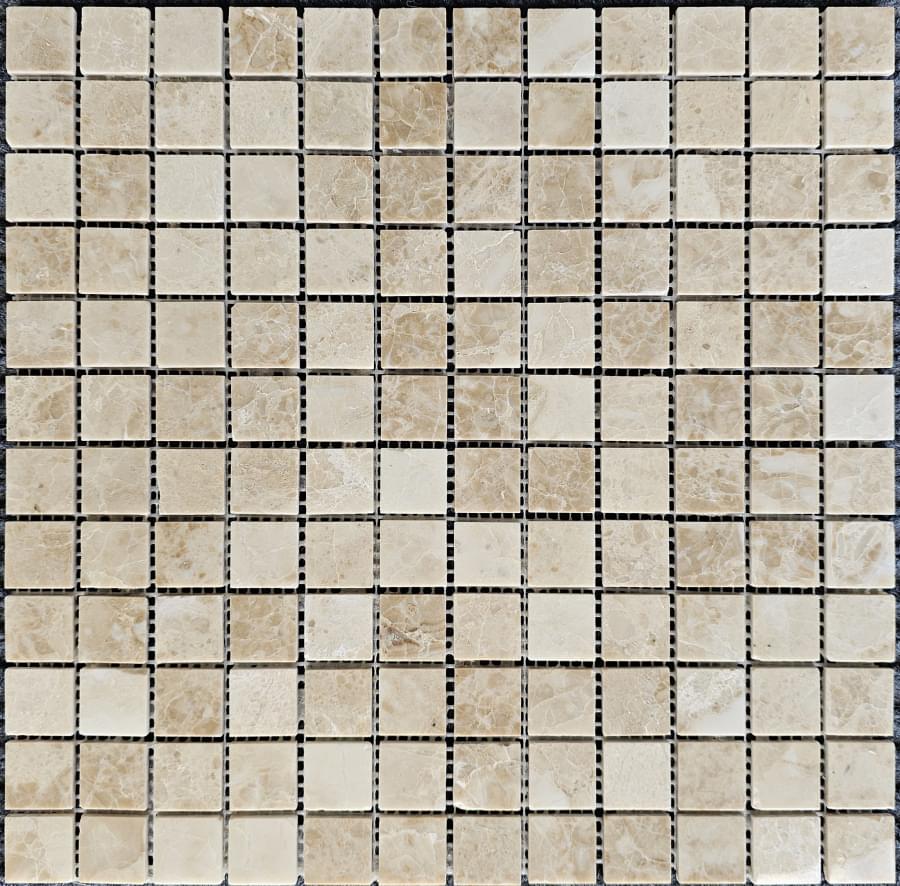 Pixel Mosaic Мрамор Cappucino 23х23 мм Полированная 30.5x30.5