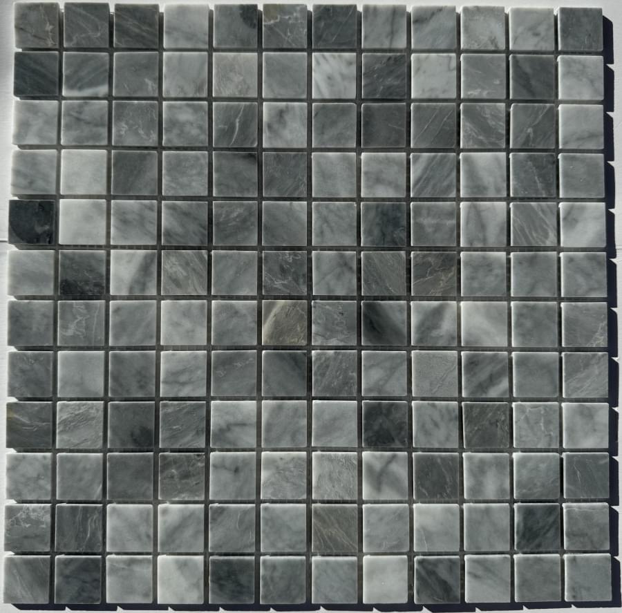 Pixel Mosaic Мрамор Ice Grey 23х23 мм Полированная 30.5x30.5