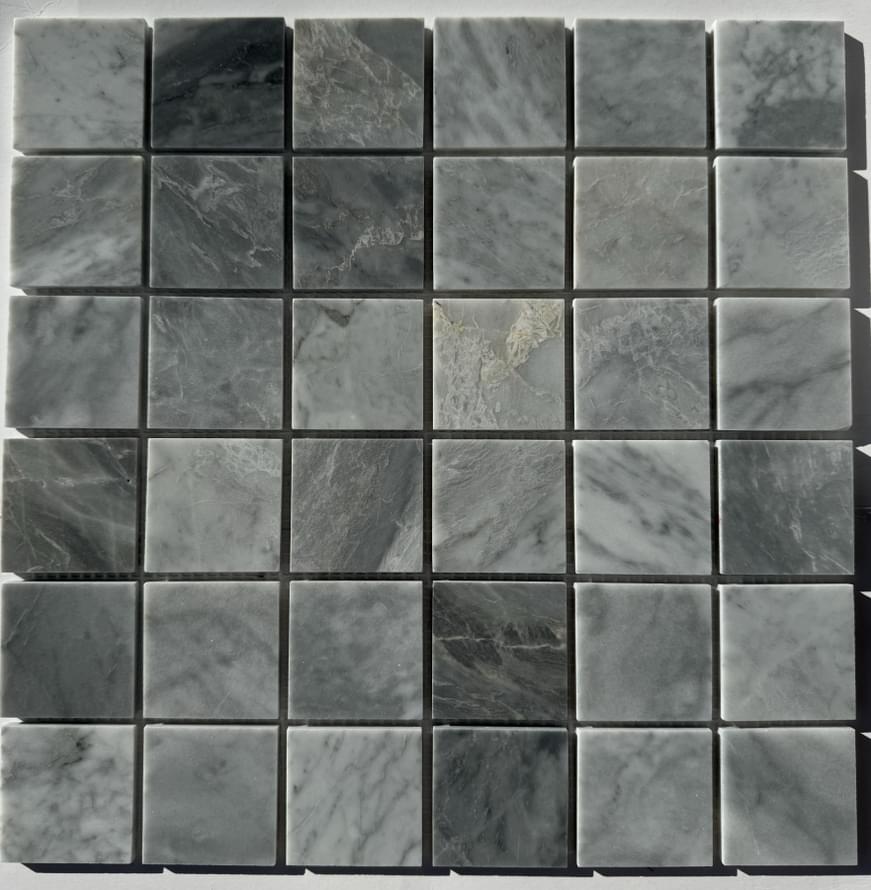 Pixel Mosaic Мрамор Ice Grey 48х48 мм Полированная 30.5x30.5