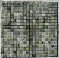 Плитка Pixel Mosaic Мрамор Jet Green 15х15 Полированная 30.5x30.5 см, поверхность полированная
