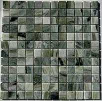 Плитка Pixel Mosaic Мрамор Jet Green 23х23 Полированная 30.5x30.5 см, поверхность полированная
