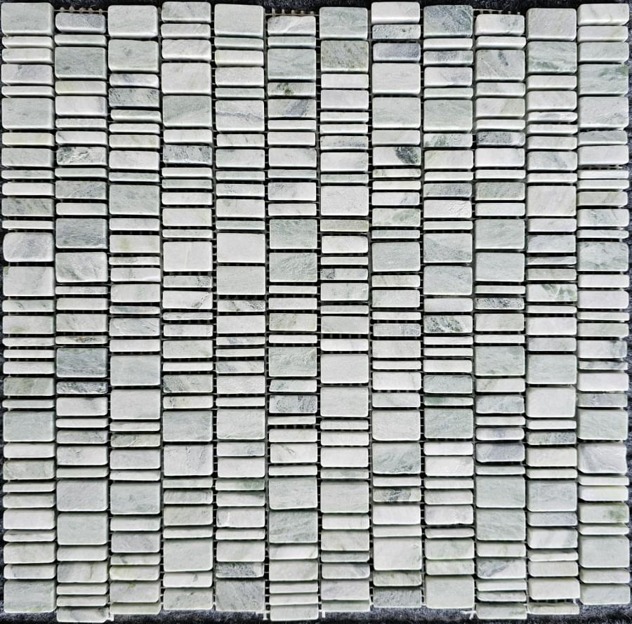 Pixel Mosaic Мрамор Jet Green Матовая 30.7x31