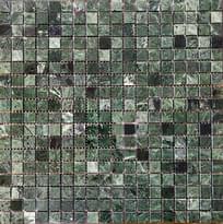 Плитка Pixel Mosaic Мрамор Spider Green 30.5x30.5 см, поверхность полированная