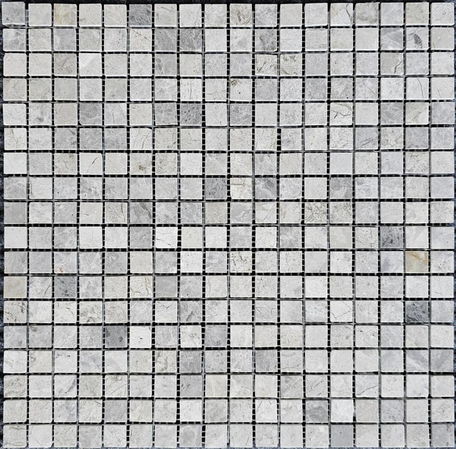 Pixel Mosaic Мрамор Tundra Grey 15х15 мм Полированная 30.5x30.5
