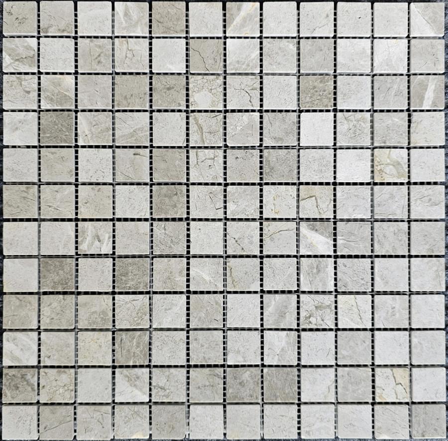 Pixel Mosaic Мрамор Tundra Grey 23х23 мм Полированная 30.5x30.5
