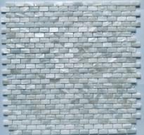 Плитка Pixel Mosaic Перламутр Super White 10Х20 мм 29x30 см, поверхность глянец