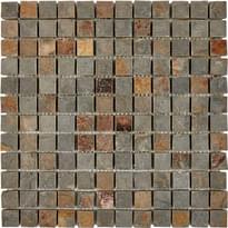 Плитка Pixel Mosaic Сланец Slate Rusty 23х23 30.5x30.5 см, поверхность матовая