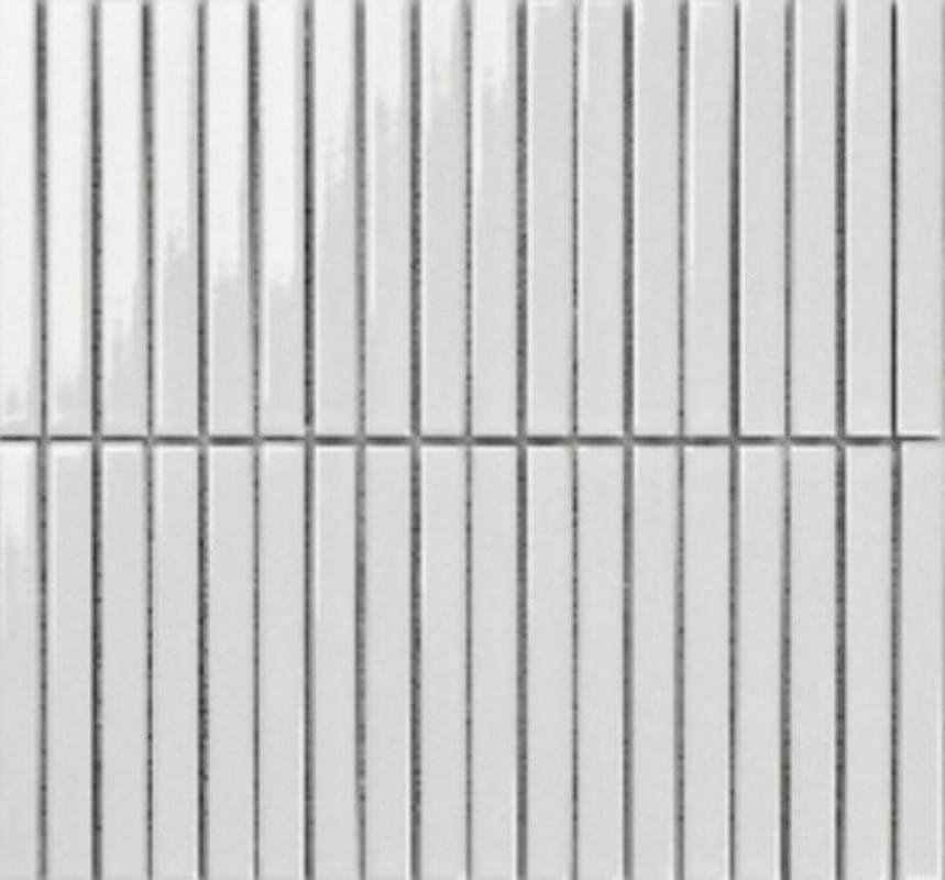 Плитка Porcelain Mosaic Strip Mosaic 1.5Х14.5 Белый Глянцевый 29.4x31.3 см, поверхность глянец