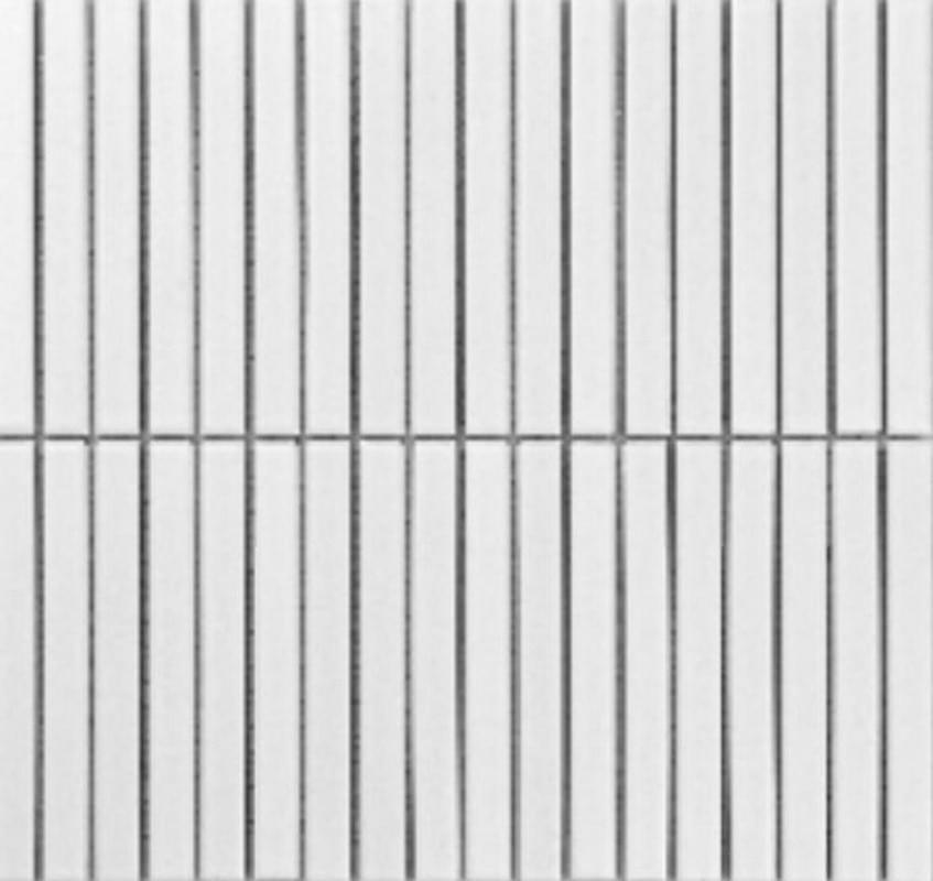 Плитка Porcelain Mosaic Strip Mosaic 1.5Х14.5 Белый Матовый 29.4x31.3 см, поверхность матовая