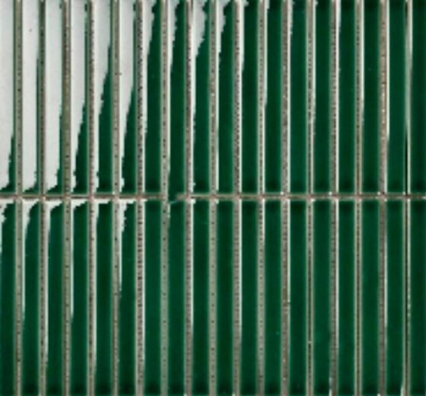 Плитка Porcelain Mosaic Strip Mosaic 1.5Х14.5 Зеленый Глянцевый Y15F340 29.4x31.3 см, поверхность глянец