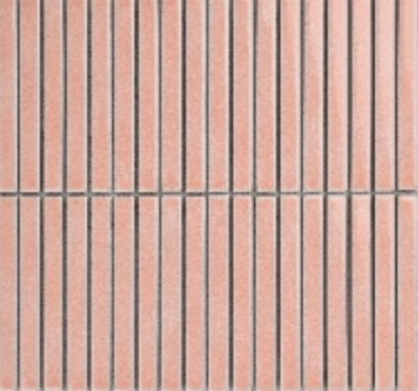 Плитка Porcelain Mosaic Strip Mosaic 1.5Х14.5 Розовый Матовый 29.4x31.3 см, поверхность матовая
