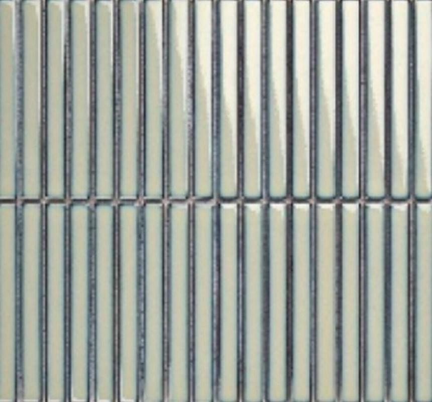 Плитка Porcelain Mosaic Strip Mosaic 1.5Х14.5 Салатный Глянцевый 29.4x31.3 см, поверхность глянец