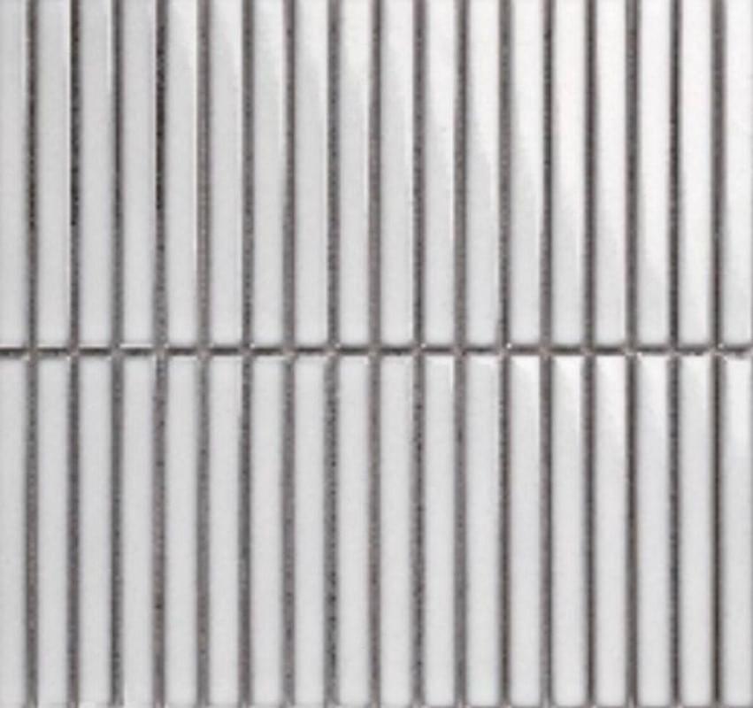 Плитка Porcelain Mosaic Strip Mosaic 1.5Х14.5 Светло Серый Глянцевый 29.4x31.3 см, поверхность глянец