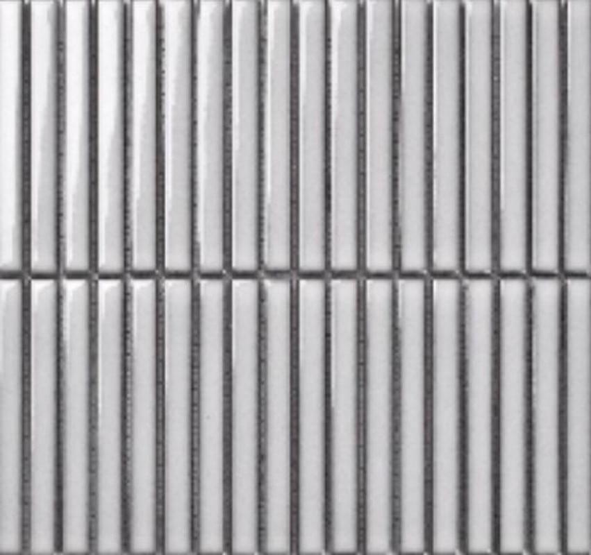 Плитка Porcelain Mosaic Strip Mosaic 1.5Х14.5 Серый Глянцевый 29.4x31.3 см, поверхность глянец