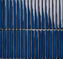 Плитка Porcelain Mosaic Strip Mosaic 1.5Х14.5 Синий Глянцевый 29.4x31.3 см, поверхность глянец