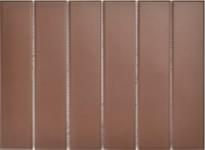 Плитка Porcelain Mosaic Strip Mosaic 4.5X19.5 Коричневая Матовая 19.5x28.8 см, поверхность матовая