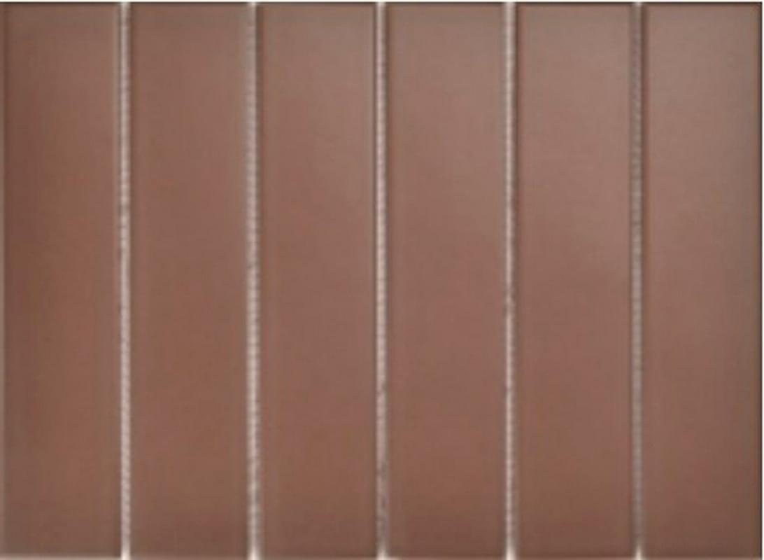 Плитка Porcelain Mosaic Strip Mosaic 4.5X19.5 Коричневая Матовая 19.5x28.8 см, поверхность матовая