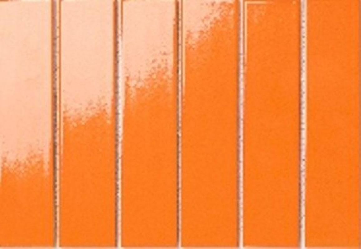 Плитка Porcelain Mosaic Strip Mosaic 4.5X19.5 Оранжевая Глянцевая 19.5x28.8 см, поверхность глянец