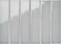Плитка Porcelain Mosaic Strip Mosaic 4.5X19.5 Серая Глянцевая 19.5x28.8 см, поверхность глянец