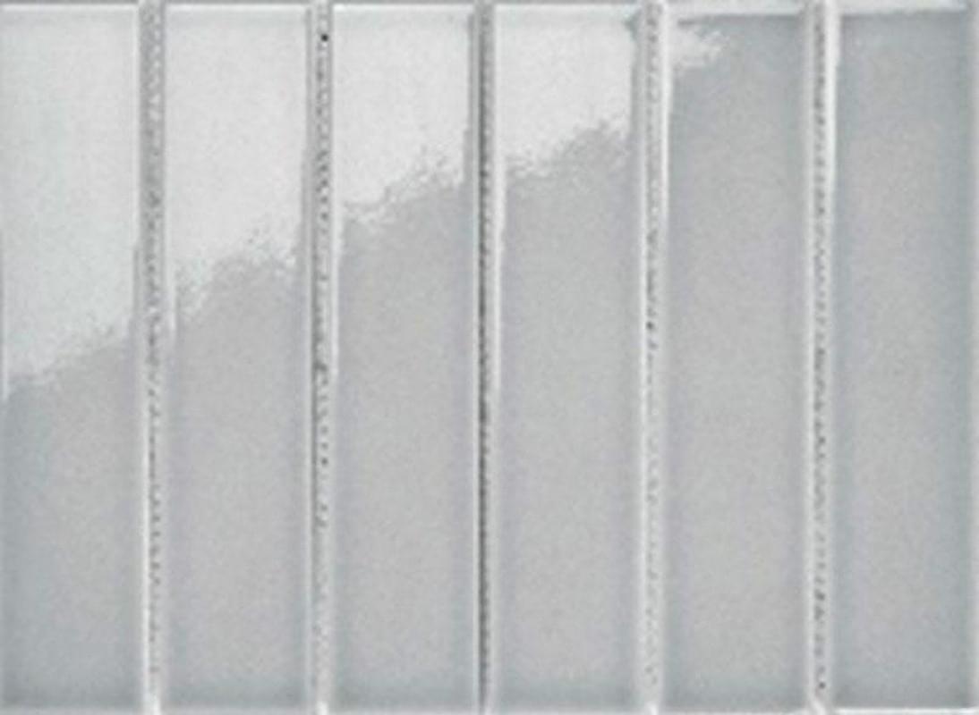 Плитка Porcelain Mosaic Strip Mosaic 4.5X19.5 Серая Глянцевая 19.5x28.8 см, поверхность глянец