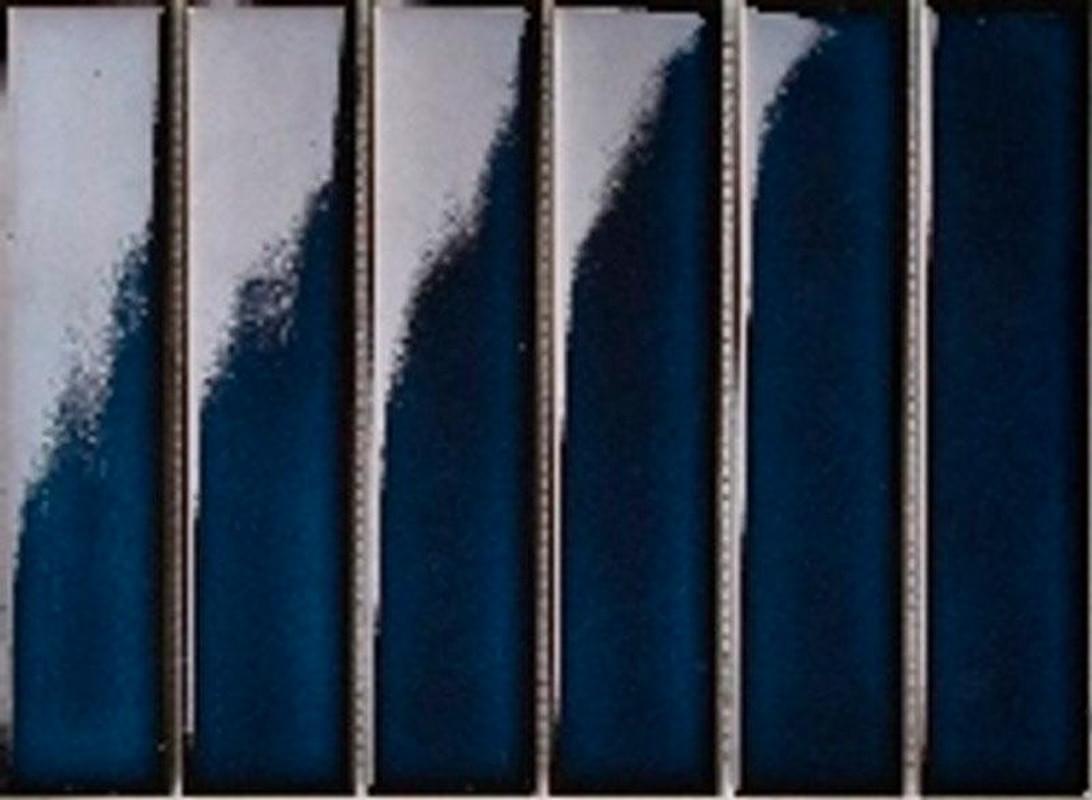 Плитка Porcelain Mosaic Strip Mosaic 4.5X19.5 Темно-Синяя Глянцевая 19.5x28.8 см, поверхность глянец