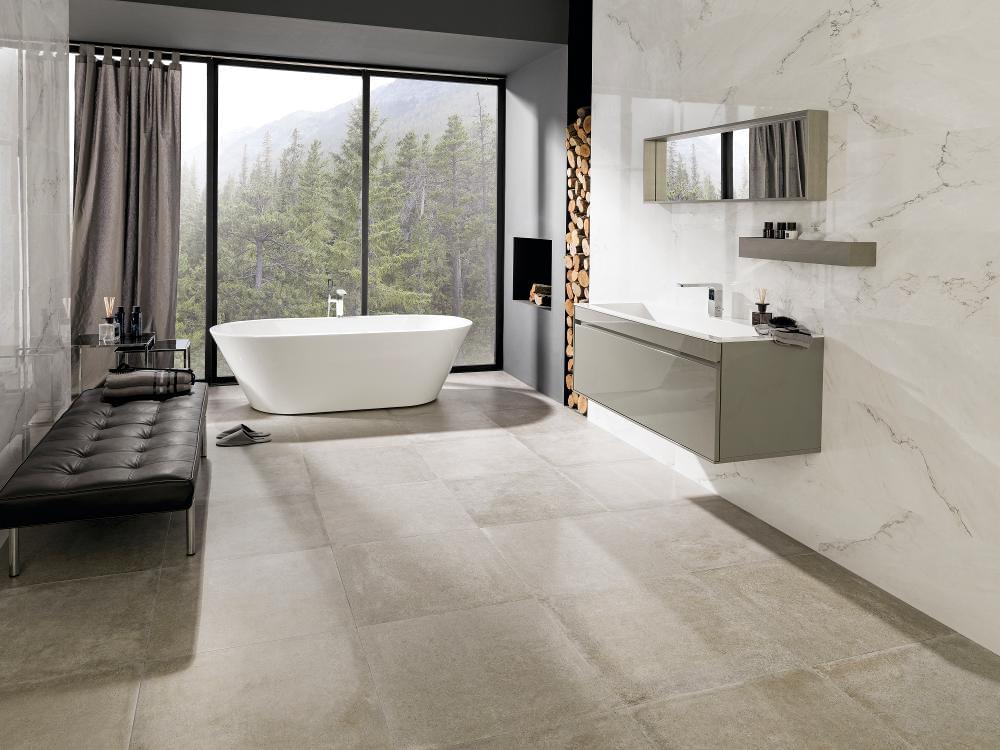 керамогранит фабрики Porcelanosa коллекция Bianco Carrara