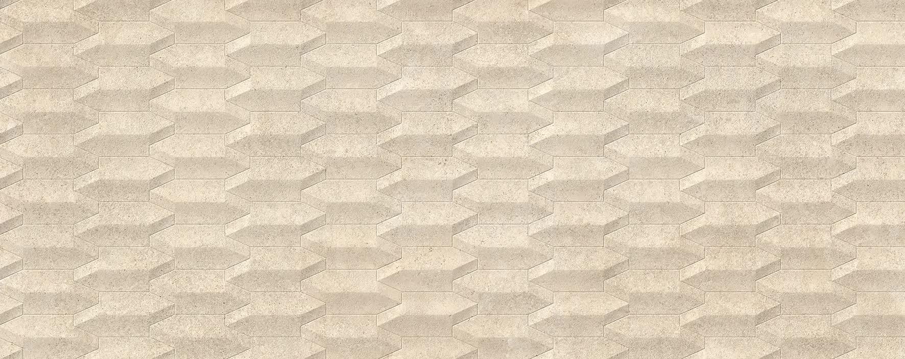 Плитка Porcelanosa Verona Cubik Marfil 59.6x150 см, поверхность матовая