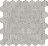 Плитка Provenza Eureka Mosaico Esagona Grigio 30x30 см, поверхность матовая, рельефная