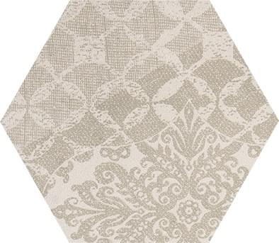 Provenza Gesso Esagona Patchwork Taupe Linen 25x29 см, поверхность матовая