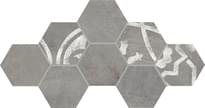 Плитка Provenza In Essence Esagona Grigio 19.6x22.6 см, поверхность матовая
