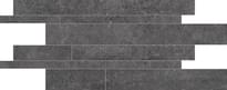 Плитка Provenza Re-Play Concrete Listelli Sfalsati Recupero Anthracite 30x60 см, поверхность матовая, рельефная