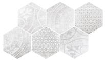 Плитка Quintessenza Alchimia Ars Mix 1 Bianco Grigio 23x26.6 см, поверхность матовая