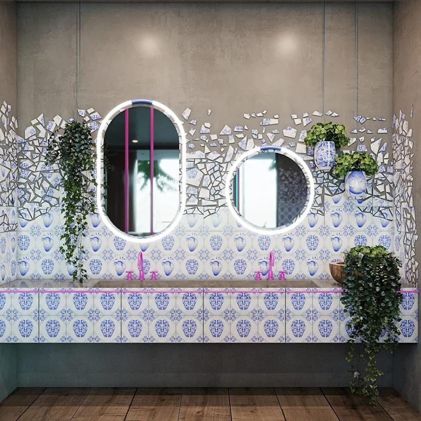 керамика фабрики REDA коллекция Синий Русский