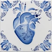 Плитка REDA Синий Русский Мое Сердце 20x20 см, поверхность глянец