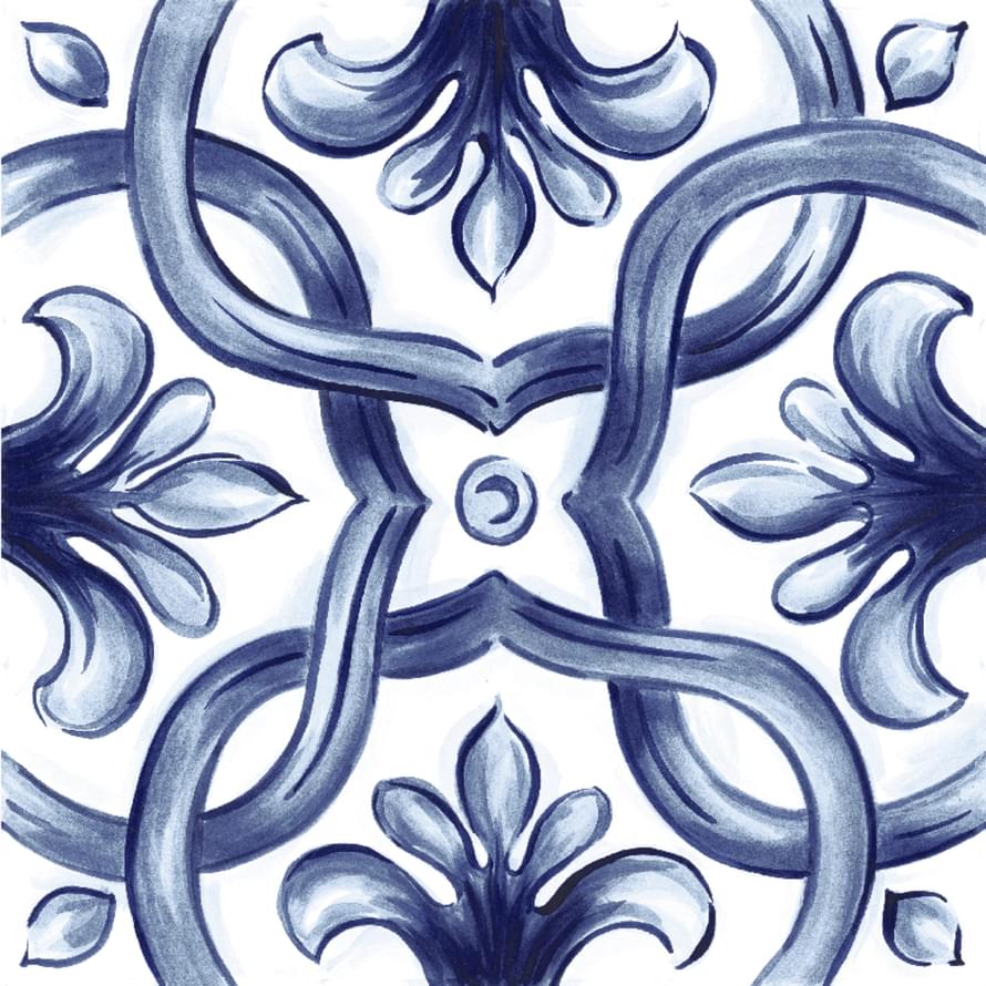 Ragno Amuri Decoro Maiolica Tappeto 2 Glossy 20x20