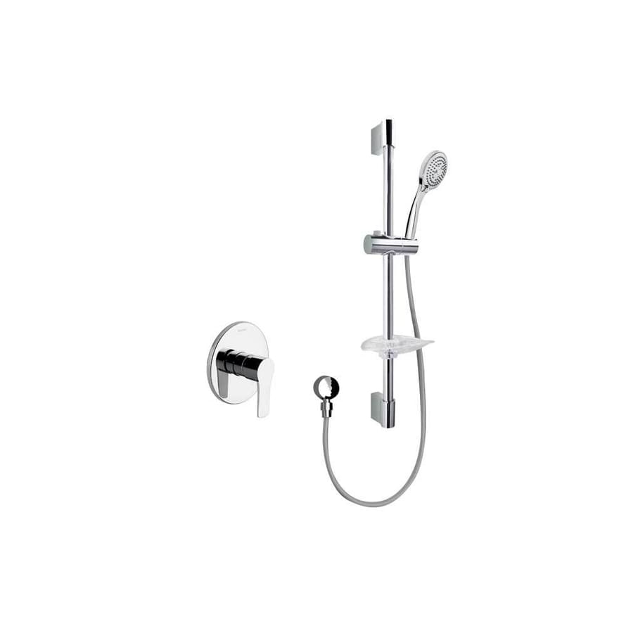 Плитка Ramonsoler Titanium Встраиваемый смеситель для душа с ручным душем и штангой TITANIUM хром  поверхность глянец