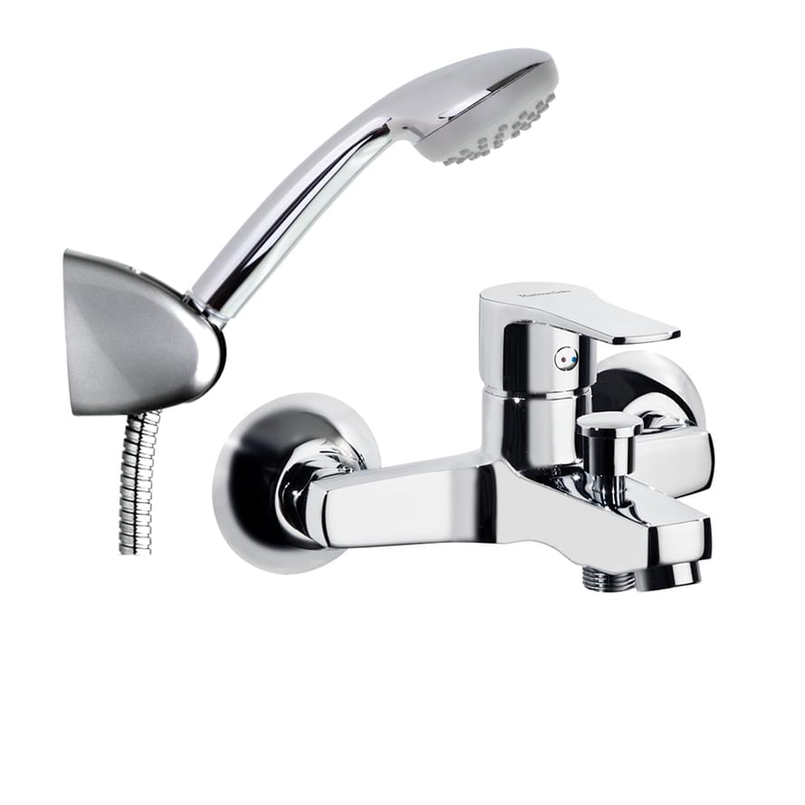 Плитка Ramonsoler Titanium Смеситель для душа с душевым комплектом TITANIUM хром  поверхность глянец