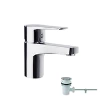 Плитка Ramonsoler Titanium Смеситель для раковины с автоматическим клапаном округлый TITANIUM хром поверхность глянец