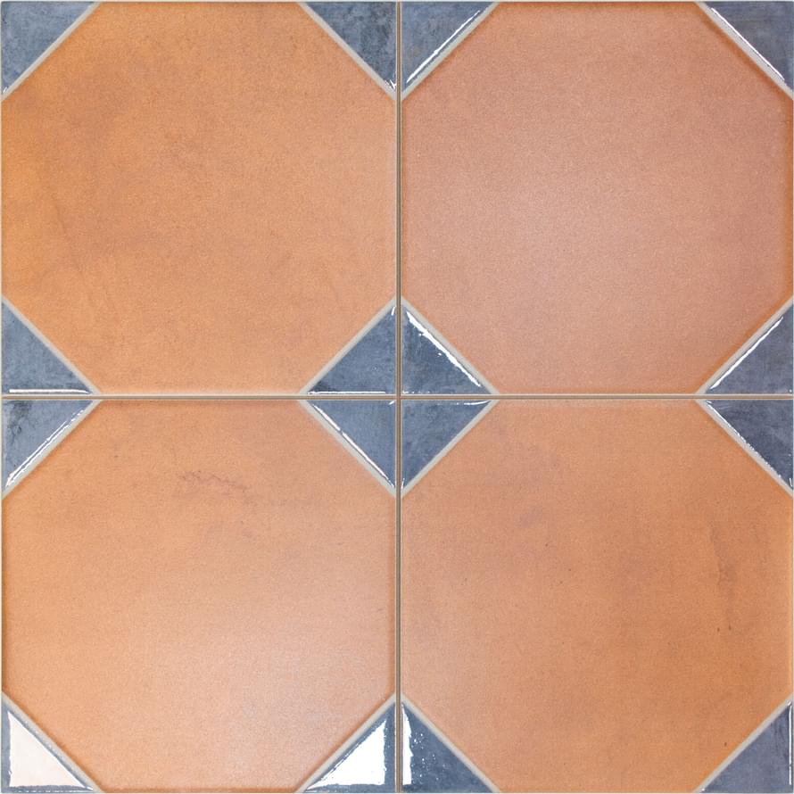 Плитка Realonda Dover Cotto Blue 33.3x33.3 см, поверхность матовая