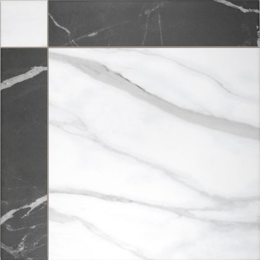 Плитка Realonda Grace Nero 44.2x44.2 см, поверхность матовая