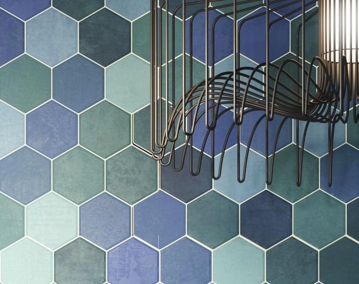 керамогранит фабрики Realonda коллекция Hex Aquamarine