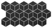 Плитка Realonda Rhombus Black Snow Black 26.5x51 см, поверхность матовая