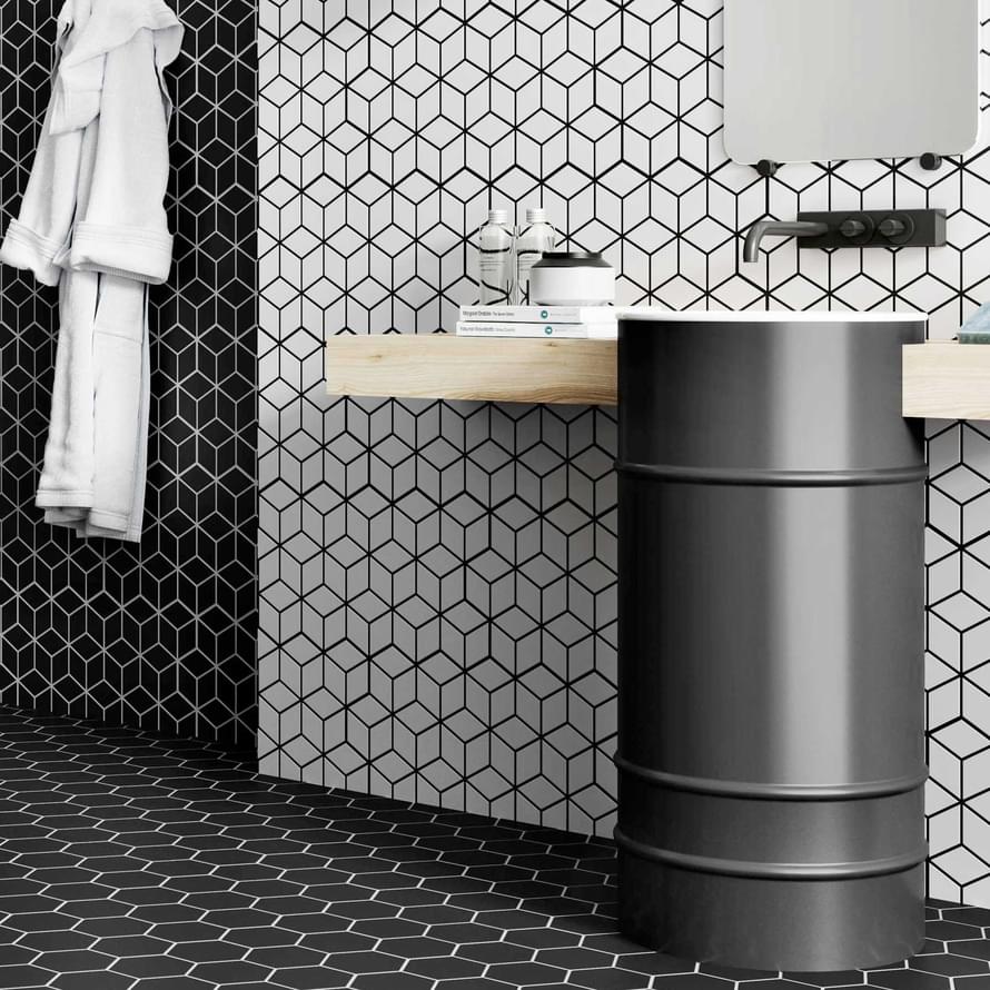 керамогранит фабрики Realonda коллекция Rhombus Black Snow