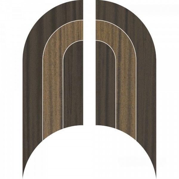 Плитка Refin Canal Grande Moro-N Mix Onda Lucido R 23.8x49.2 см, поверхность полированная