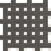 Плитка Refin Fusion Black Intreccio R 30x30 см, поверхность матовая