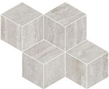 Плитка Refin Prestigio Travertino Beige Soft Mosaico Cube R 30.4x35.2 см, поверхность полуматовая