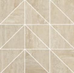 Плитка Refin Prestigio Travertino Bianco Soft Mosaico Cube R 30.4x35.2 см, поверхность полуматовая