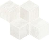 Плитка Refin Prestigio Travertino Grigio Lucido Mosaico Cube R 30.4x35.2 см, поверхность полированная