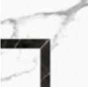 Плитка Refin Prestigio Statuario Apuano Lucido Fascia Minimal Ang R 15x15 см, поверхность полированная