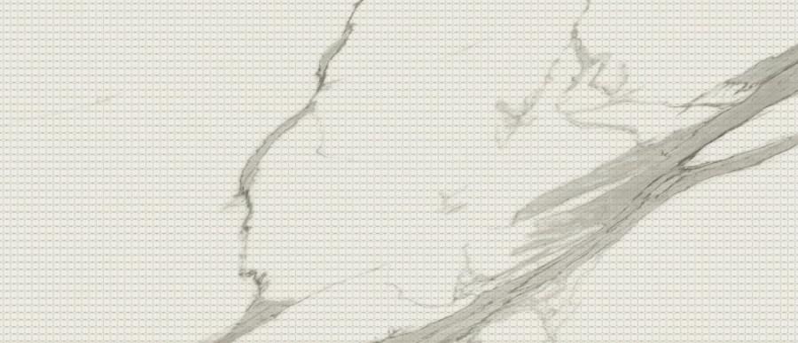 Плитка Refin Prestigio Statuario Apuano Lucido Mesh R 120x278 см, поверхность полированная